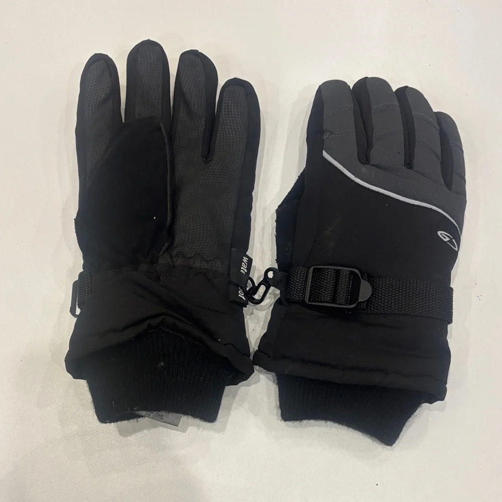 Champion Black and Gray Kids Mittens size S